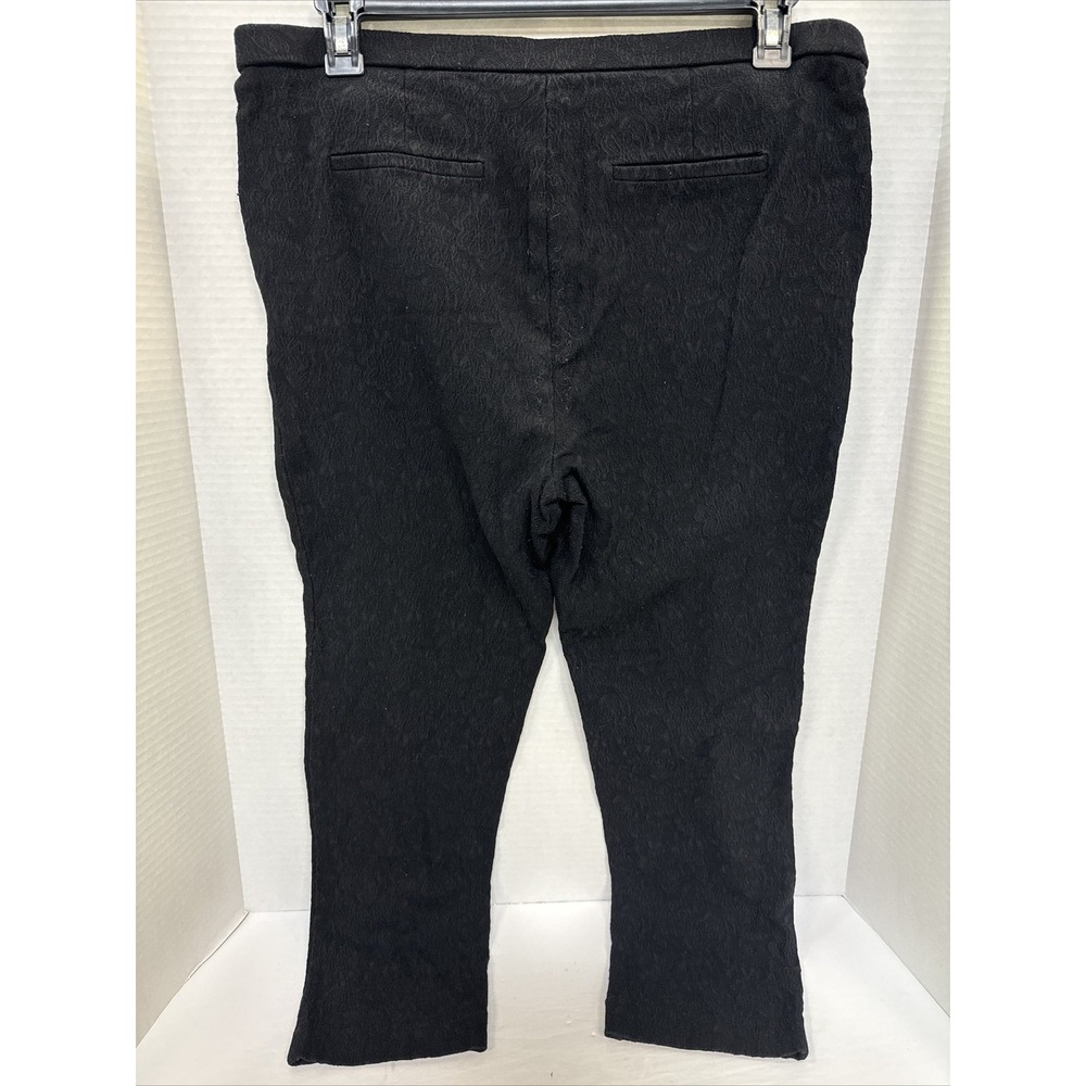 Jules & Leopold Pants Women's Size XL Black Lace Design Leggings With Pockets - Picture 3 of 4